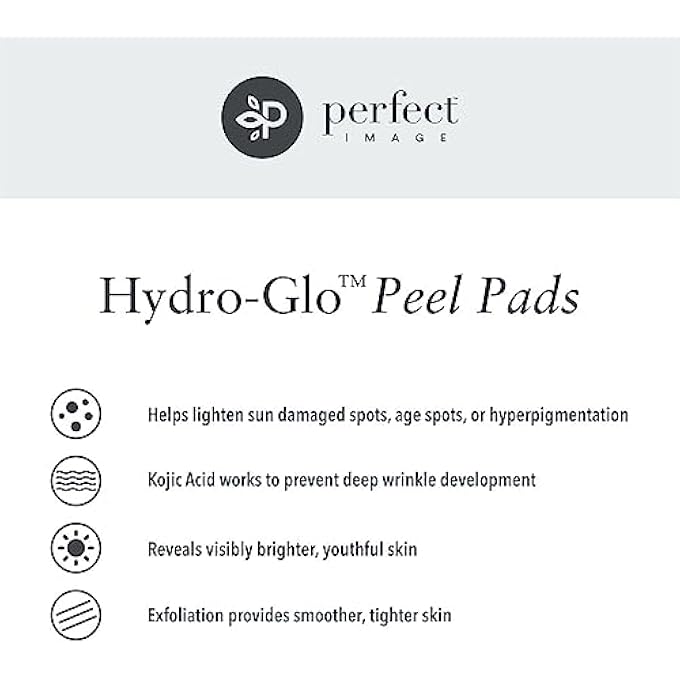 PERFECT IMAGE HYDRO-GLO 40% PEEL PADS, ENHANCED WITH LACTIC ACID, MANDELIC ACID, GLUTATHIONE, KOJIC ACID, LICORICE, PAPAYA, PINEAPPLE, AND BEARBERRY EXTRACTS - - Image 3